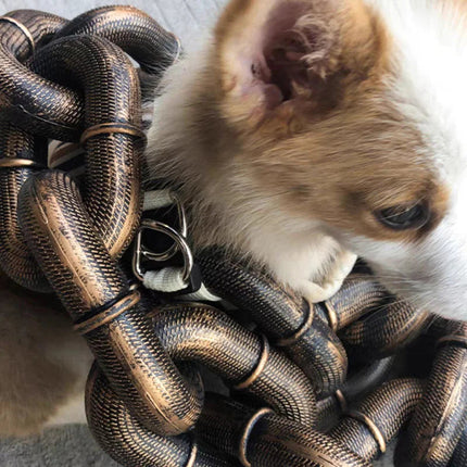 Ultrasterke Kunststof Hondenriem | Zware Dikke Ketting Voor Grote Honden | Kluwenvrij Ontwerp | Veilige Sluiting | Weerbestendig en Duurzaam | Geschikt Voor Sterke Rassen