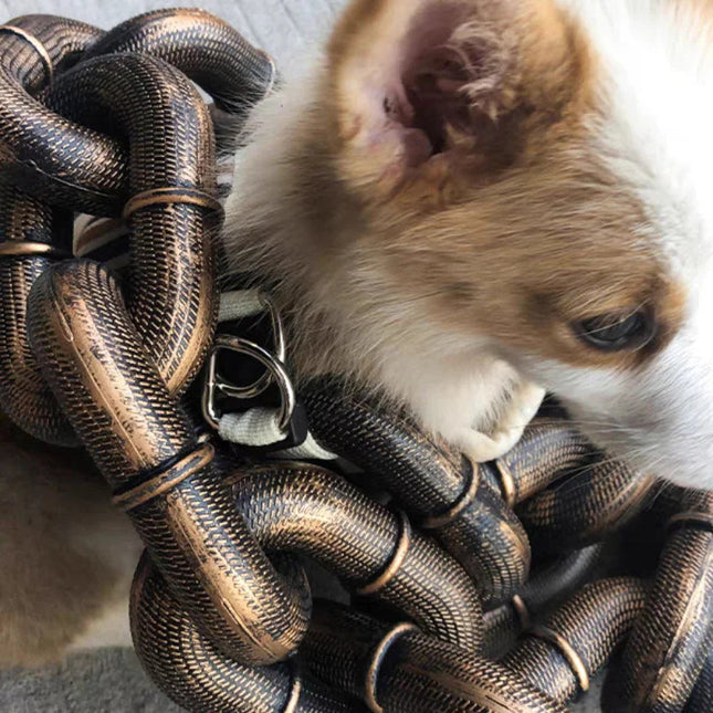 Ultrasterke Kunststof Hondenriem | Zware Dikke Ketting Voor Grote Honden | Kluwenvrij Ontwerp | Veilige Sluiting | Weerbestendig en Duurzaam | Geschikt Voor Sterke Rassen