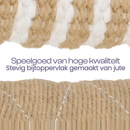 Hondentrainingskussen met Touwgrepen | Duurzaam Kauwspeelgoed | Veerkrachtig Bijtspeeltje voor Honden