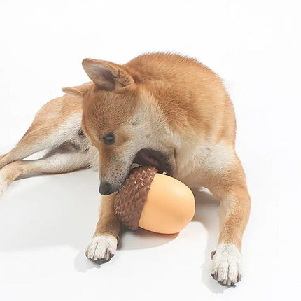 Mentale Stimulerende Dennenappel | Traktaties Verstoppertje Voor Honden | Duurzaam & Niet-Giftig Rubber | Foerageerinstinct & Probleemoplossend Vermogen | Interactief Speelplezier | Geschikt Voor Etenstijd & Speeltijd