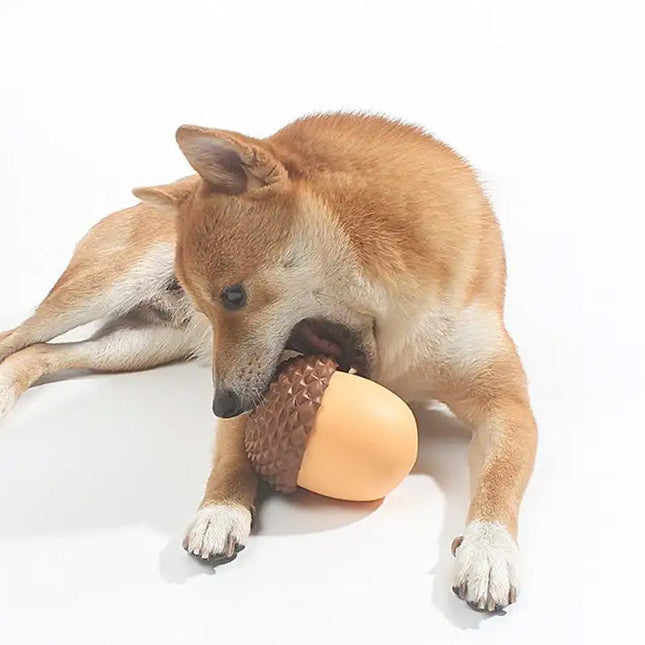 Mentale Stimulerende Dennenappel | Traktaties Verstoppertje Voor Honden | Duurzaam & Niet-Giftig Rubber | Foerageerinstinct & Probleemoplossend Vermogen | Interactief Speelplezier | Geschikt Voor Etenstijd & Speeltijd