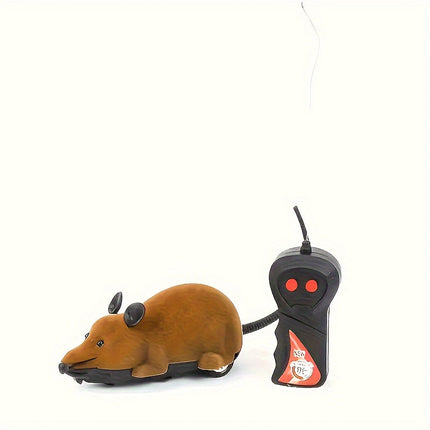 Op afstand bediende rat speelgoed voor katten | Realistisch ontwerp | Flexibele staart | Stimulatie jachtinstinct | Kunststof | 15x9x6,5 cm | Voor grappen en interactief speelplezier