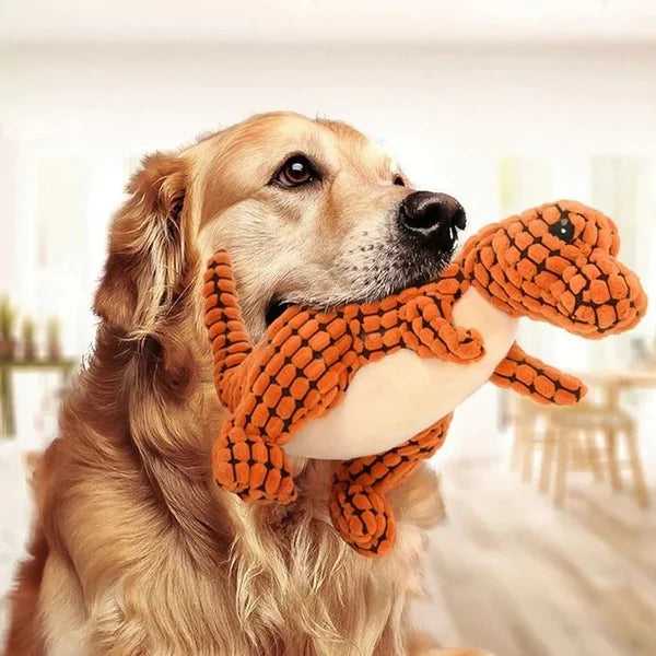 Dinosaurus Pluche Speelgoed voor Honden | Stimuleert Kauwinstincten | Veilig & Duurzaam