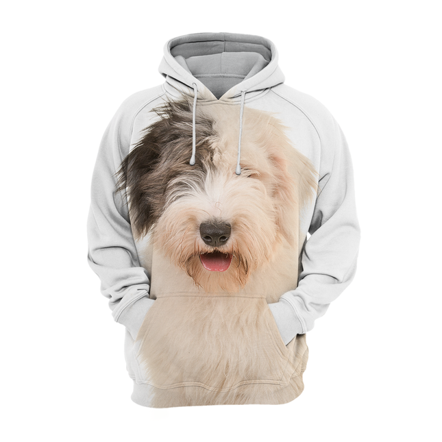 Unisex Hoodie | Comfortabele Sweater | Old English Sheepdog Print | Polyester Katoen Mix | Zacht en Duurzaam | Meerdere Maten Beschikbaar | Hoge Resolutie Print | Tweezijdige Stretchstof