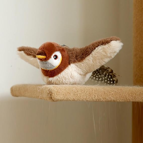 Fladderende Speelvogel voor Honden | Actief Hondenspeelgoed met Realistische Bewegingsactie | Duurzaam en Ondersteunend voor Jachtinstinct | Interactief en Perfect voor Apporteren en Bewegingsspel | Geschikt voor Binnen en Buiten