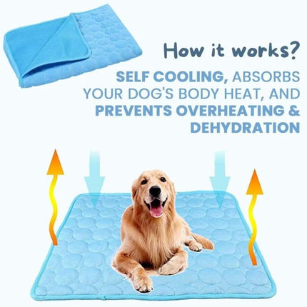 FrostPaw koelmat voor huisdieren | Zelfkoelende mat zonder gel of giftige stoffen | Directe verkoeling voor hond en kat | Veilig en comfortabel loungen