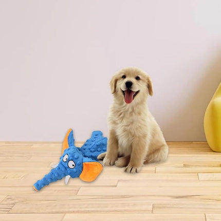 Interactief Olifantenspeeltje voor Honden | Mentale Stimulatie | Sterk en Duurzaam | Zacht voor Tanden | Versterkt Band met Huisdier | Verkrijgbaar in Roze, Blauw en Grijs | 19x30cm