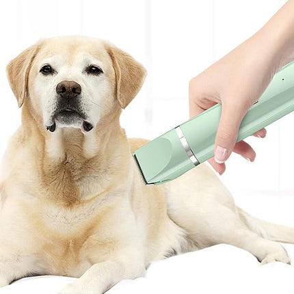 4-in-1 huisdierentondeuse met stille werking | Vacht trimmen, nagels knippen, oren reinigen & detailverzorging | Afneembare roestvrijstalen bladen