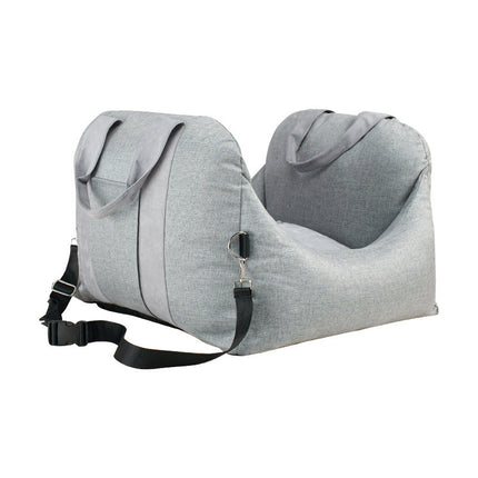 Pluizige Huisdierverblijf | Comfortabele Kennel | 52x52x44cm | Antraciet Grijs, Beige, Licht Grijs
