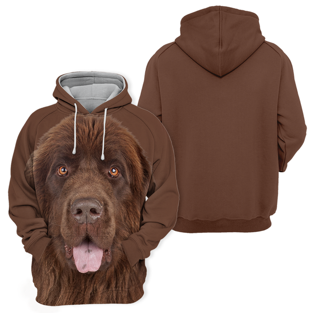 Unisex Trui | Newfoundland Print | Zacht en Duurzaam | Bruin | Verschillende Maten Beschikbaar | Hoogwaardige Print | Comfortabele Pasvorm