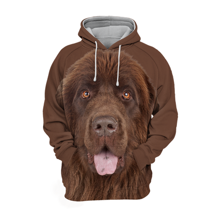 Unisex Trui | Newfoundland Print | Zacht en Duurzaam | Bruin | Verschillende Maten Beschikbaar | Hoogwaardige Print | Comfortabele Pasvorm