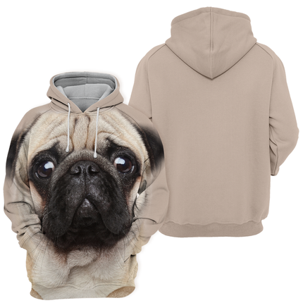 Hoodie met Mopshond Print | Unisex | Zacht en Duurzaam | Maten S-4XL