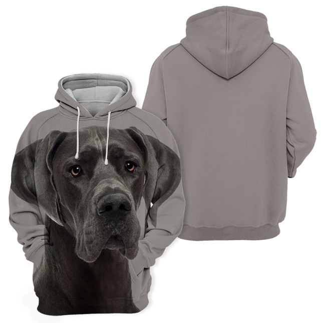 Grote Deense Hond | Unisex Dierenliefhebbers Hoodie | Zacht en Comfortabel | Beschikbaar in S-4XL | Polyester en Katoen Mix | Hoge Resolutie Print | Grafisch Ontwerp | Ideaal voor Jassen of Broeken