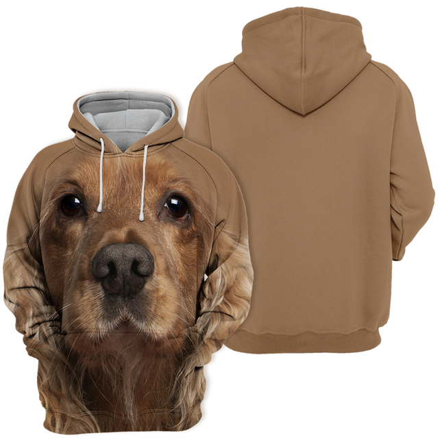 Cocker Spaniel Motief | Premium Polyester-Katoen Mix | Unisex | Beschikbaar in Maten S-4XL | Zacht en Duurzaam | Hoge Resolutie Grafische Print | Engelse Spaniel Design | Hooded | Stretch Stof