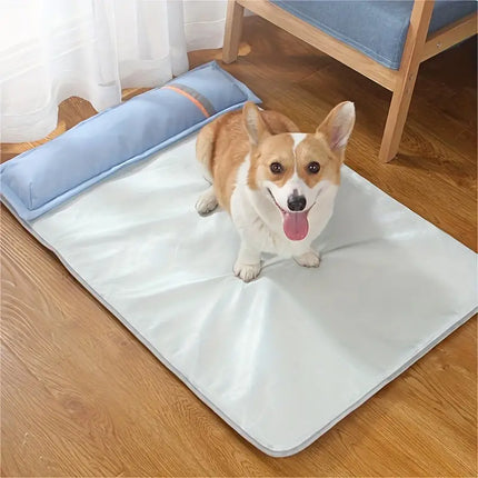 Koel IJszijde Kussen Voor Honden | Orthopedisch | Verbeterd Comfort | Blauw | S, M, L, XL