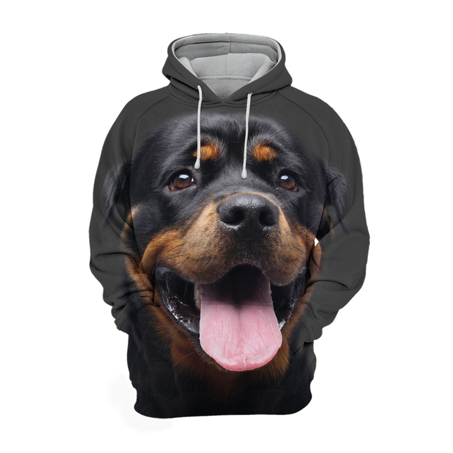 Unisex Pullover met Rottweiler Print | Verschillende Maten Beschikbaar | Polyester en Katoen | Zachte Stof | High-Definition Print | Tweezijdig Stretchmateriaal