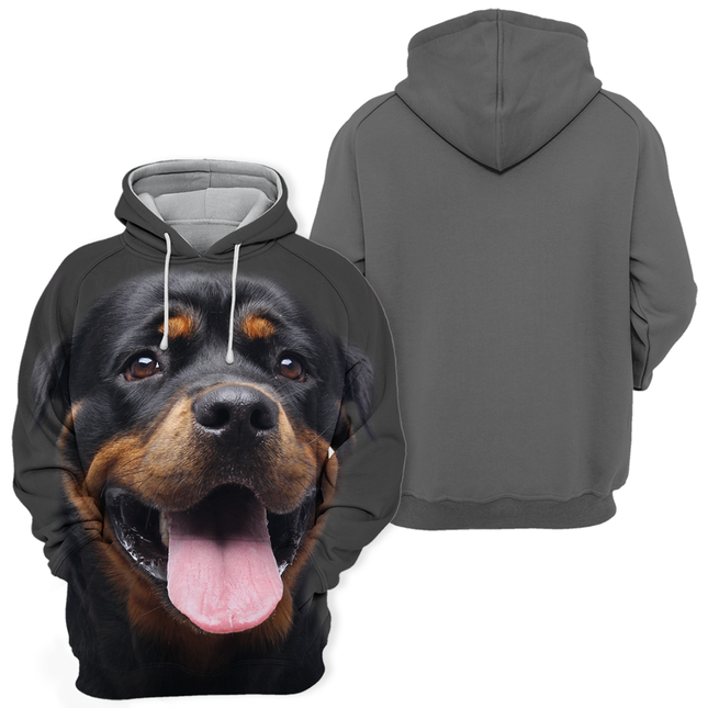 Unisex Pullover met Rottweiler Print | Verschillende Maten Beschikbaar | Polyester en Katoen | Zachte Stof | High-Definition Print | Tweezijdig Stretchmateriaal