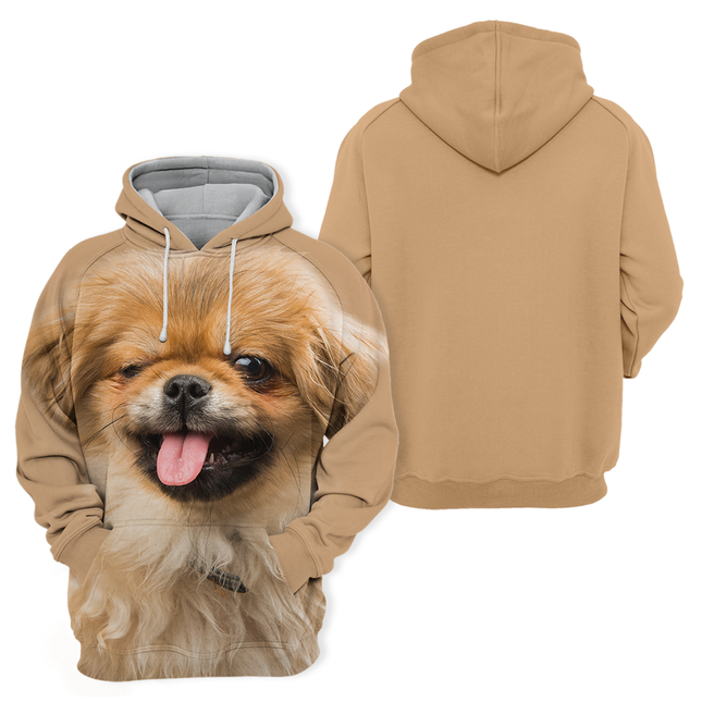 Unisex Hoodie met Pekingees Print | Zachte Polyester-Katoen Mix | Maat S-4XL | Hoge Resolutie Print | Comfort en Duurzaamheid | Perfect voor Elke Gelegenheid