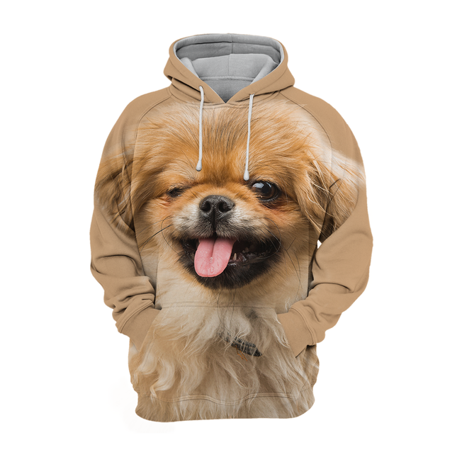 Unisex Hoodie met Pekingees Print | Zachte Polyester-Katoen Mix | Maat S-4XL | Hoge Resolutie Print | Comfort en Duurzaamheid | Perfect voor Elke Gelegenheid