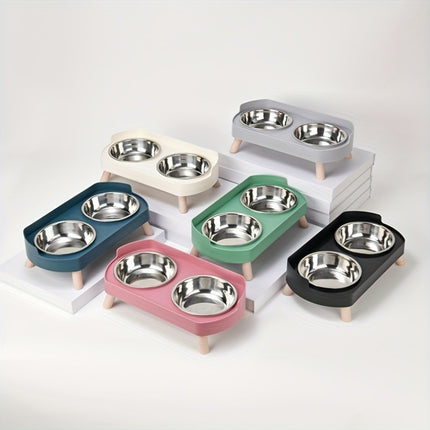 Roestvrijstalen Kattenvoerbak & Waterdispenser