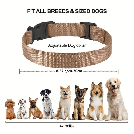 Verstelbare hondenhalsband nylon | Duurzaam en comfortabel | Voor kleine en grote honden | Geschikt voor rassen van 4-120 lbs | Lengte 20-70 cm | Eenvoudig ontwerp