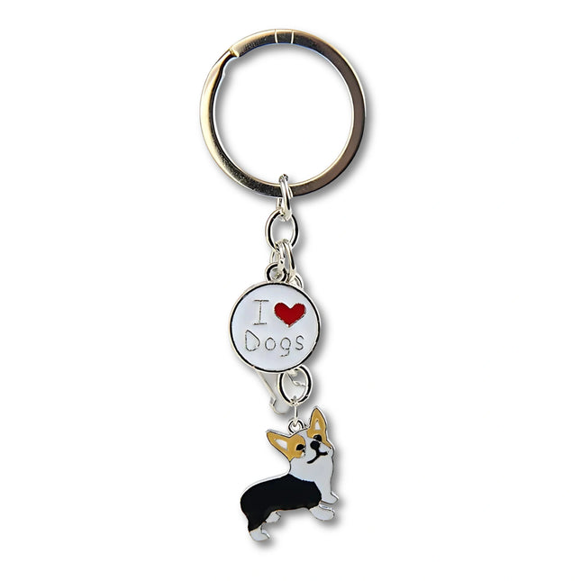 Jack Russell Terrier Sleutelhanger voor Dames en Heren | Metalen Hond Hanger | Sleutelring voor Auto, Tas of Cadeau | Zilvere Zink legering | Trendy Dieraccessoire