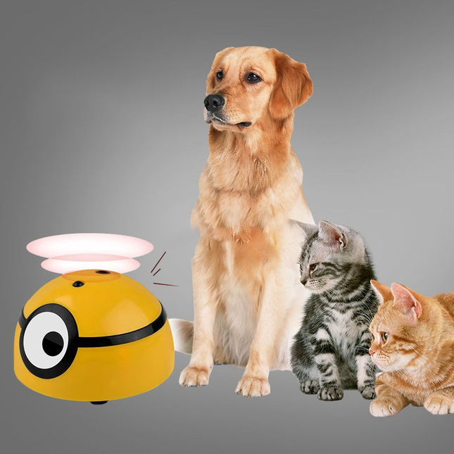 Innovatief Interactief Speelgoed voor Honden | Activeert Natuurlijke Jachtinstincten | Duurzaam en Draagbaar Design | Houdt Huisdieren Bezig | Vermindert Verveling | Compact Binnenhuisgebruik | Geel Kunststof | 7,5x5cm