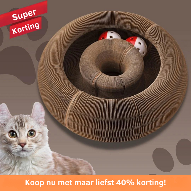Lola | Duurzaam Krabmeubel Met Gratis Speelballetje | Stressverlagend Kattenplezier