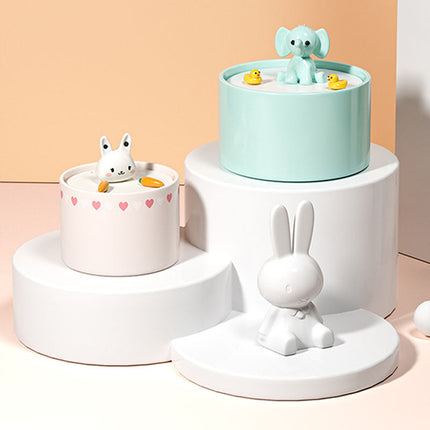 Kattenfontein Keramiek Olifant Blauw | Stille Drinkfontein 1.5L | Automatische Waterstroom met Filtersysteem | Veilig voor Katten en Puppy’s | Gemakkelijk te Reinigen | Energiezuinige Sensor