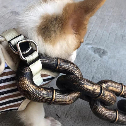 Ultrasterke Kunststof Hondenriem | Zware Dikke Ketting Voor Grote Honden | Kluwenvrij Ontwerp | Veilige Sluiting | Weerbestendig en Duurzaam | Geschikt Voor Sterke Rassen