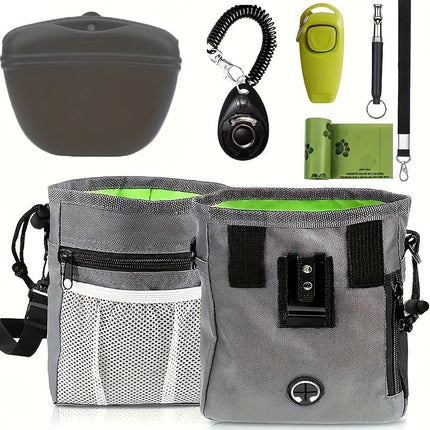 Honden trainingsset met heuptas | Inclusief fluit, clicker, poepzakjes en meerdere vakken | Ideaal voor puppytraining en wandelen