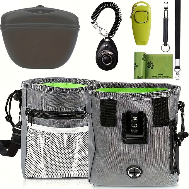 Honden trainingsset met heuptas | Inclusief fluit, clicker, poepzakjes en meerdere vakken | Ideaal voor puppytraining en wandelen