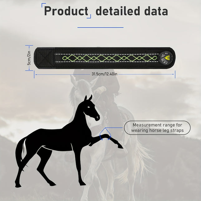 LED verlichting | Gevlochten Paard Beenbeschermers | Nacht Rijden | Veiligheid Paardrijden | Polyester | Knopcelbatterij