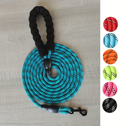 Versterkte reflecterende nylon hondenriem 1,2m | Gevoerde handgreep | Extra sterk | Veilig wandelen voor middelgrote en grote honden | Geschikt voor dagelijks gebruik