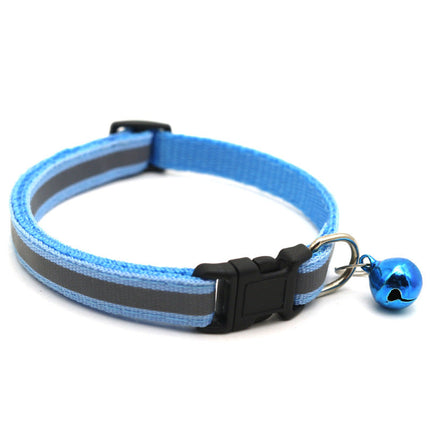 Reflecterende kattenhalsband met bel en AirTag houder | Verstelbaar nylon | Voor katten van verschillende groottes | Zichtbaar in het donker