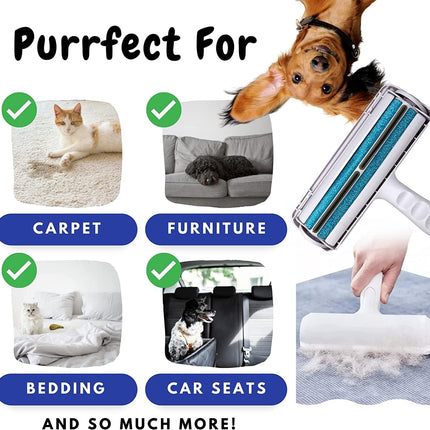 CleanFur | Herbruikbare Pluisverwijderaar voor Thuis | Effectief Tegen Haren van Huisdieren op Meubels en Kleding | Zonder batterijen