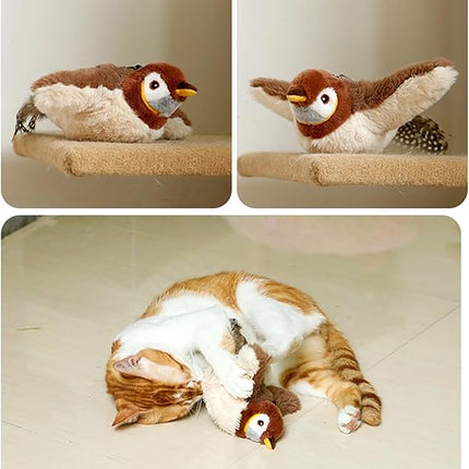 Fladderende Speelvogel voor Honden | Actief Hondenspeelgoed met Realistische Bewegingsactie | Duurzaam en Ondersteunend voor Jachtinstinct | Interactief en Perfect voor Apporteren en Bewegingsspel | Geschikt voor Binnen en Buiten