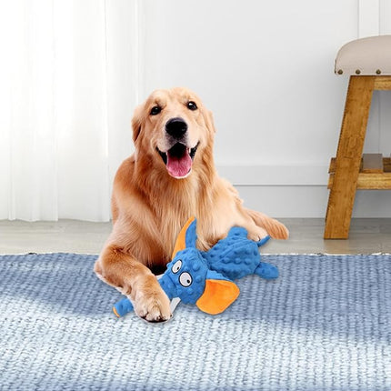 Interactief Olifantenspeeltje voor Honden | Mentale Stimulatie | Sterk en Duurzaam | Zacht voor Tanden | Versterkt Band met Huisdier | Verkrijgbaar in Roze, Blauw en Grijs | 19x30cm