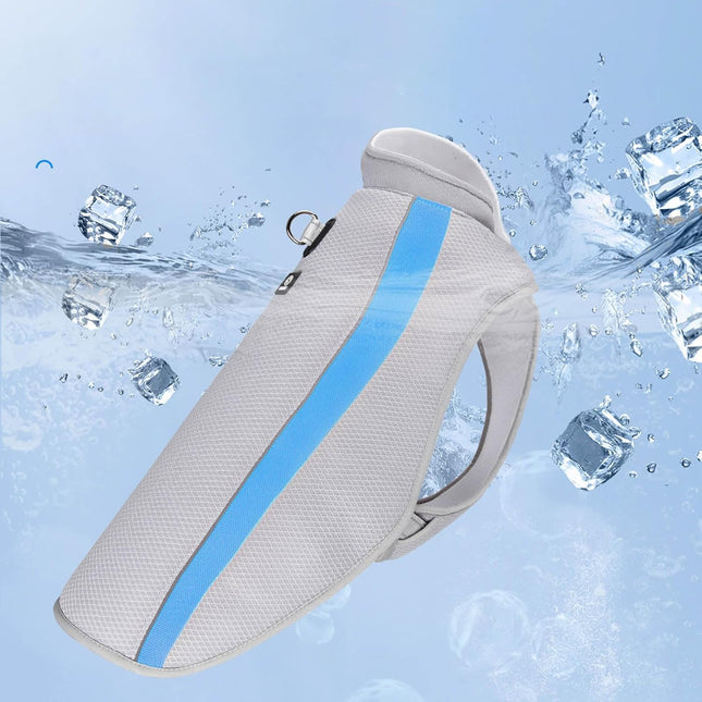 Hondenkoelvest | Grote Maten 3XL-6XL | UV-bescherming | Ademende Ijszijde Stof | Voor Zomeractiviteiten | Rood, Blauw, Limegroen