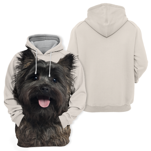 Cairn Terrier Design | Zwarte Hoodie | Comfortabele Stof | Meerdere Maten | Dierenliefhebbers | Onmisbaar in de Garderobe