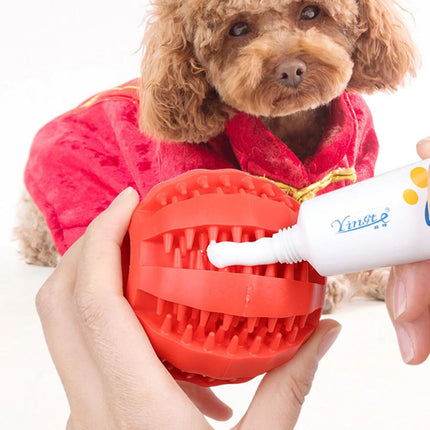 Duurzame Kauwbal Met Traktatie | Interactief Speelgoed Voor Honden | Gebitsreiniging En Tandvleesverzorging | Veilig Kauwrubber | Voorkomt Tandplak En Tandsteen | Met Langdurige Speelplezier | Gezonde Adem | Groen