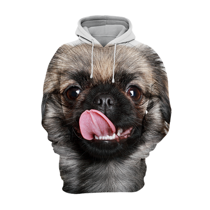 Unisex Hoodie | Pekingees Hondontwerp | Zachte Stof | Verschillende Maten | Kleurrijke Print | Duurzaam en Comfortabel | Polyester en Katoen Mix | Perfecte Pasvorm | Hoge Kwaliteit | Ideaal voor Dierenliefhebbers