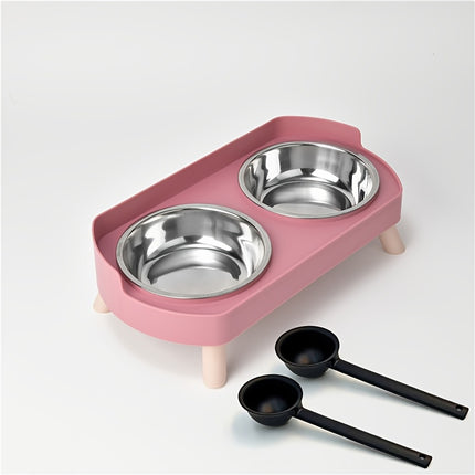Roestvrijstalen Kattenvoerbak & Waterdispenser