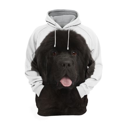 Unisex Hoodie | Comfortabele Trui Voor Dierenliefhebbers | Newfoundland Puppy Print