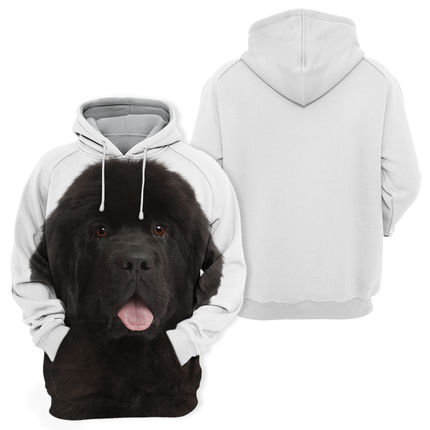 Unisex Hoodie | Comfortabele Trui Voor Dierenliefhebbers | Newfoundland Puppy Print