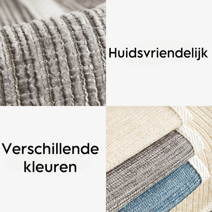 Bobby | Luxe Bankenbescherming Antikras | Geweven Streepontwerp | Wasbaar Chenille | Antislip Onderzijde | Voor Huishoudens met Huisdieren