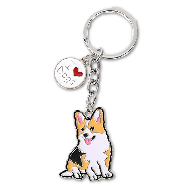 Sleutelhanger hond metaal | Teckel & Bulldog design | Hart tag | Autosleutelhanger | Geschenk voor mannen & vrouwen | Beste vriend cadeau | Mode accessoire