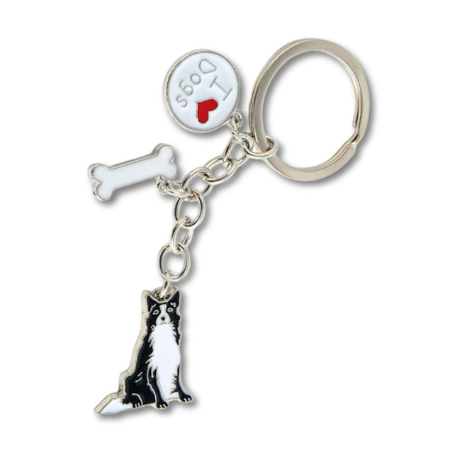 Jack Russell Terrier Sleutelhanger | Metaal Met Hond Hanger | Unisex | Auto- & Tasaccessoire | Geschenktip voor Dierenliefhebbers
