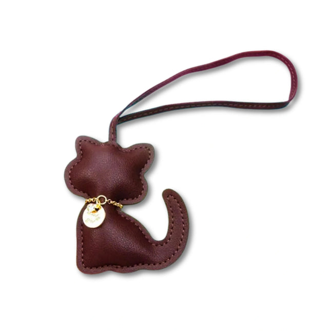 PU leren sleutelhanger kat | Schattige dieren hanger voor dames | Sleutelhanger tasaccessoire | Handtashanger cadeau voor meisjes | Decoratie voor schooltas