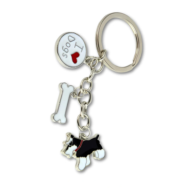 Jack Russell Terrier Sleutelhanger | Metaal Zilver Hondenhanger | Unisex Sleutelring voor Auto, Tas of Cadeau | Trendy Accessoire voor Vrouwen en Mannen